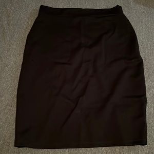 Women’s Black Midi Pencil stretch skirt size large